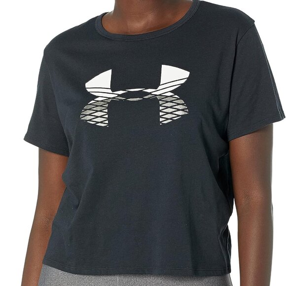 Under Armour Womens Printed logo Cropped T-Shirt - Picture 1 of 1
